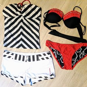 Volcom 4 pieces mix & match bikini + one free Sz S